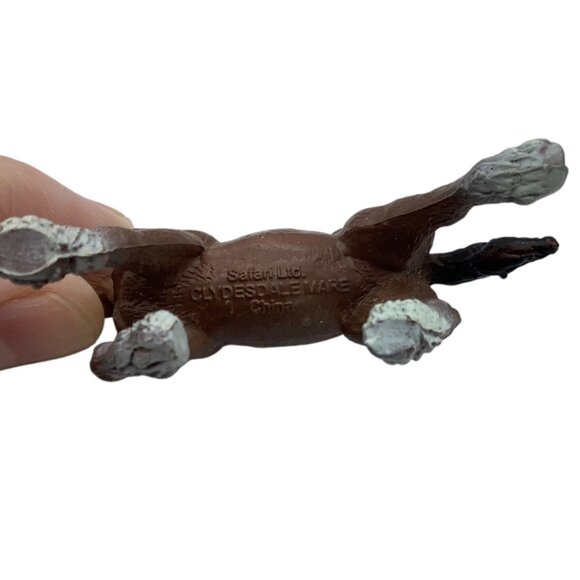 Vtg Safari Clydesdale Haflinger Miniature Brown Horses Set Of 4 - Picture 9 of 12